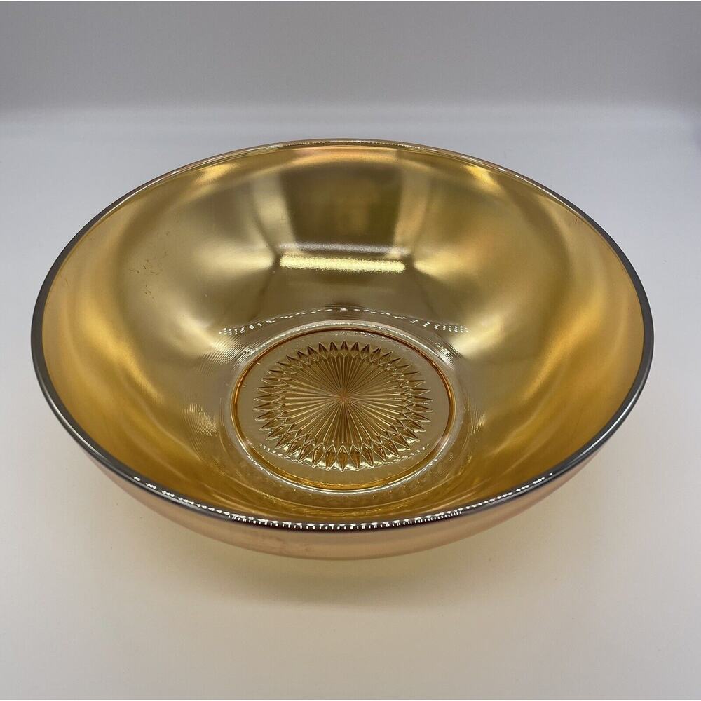 Vintage Marigold Carnival Glass 10" Serving Bowl